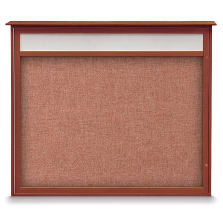 United Visual Products Double Door Enclosed Indoor Letterboard UV11255-SATIN-GREEN